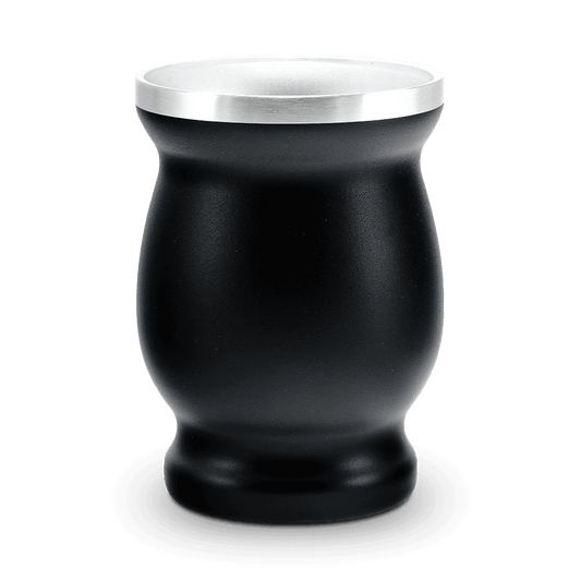 Edelstahl Matebecher schwarz