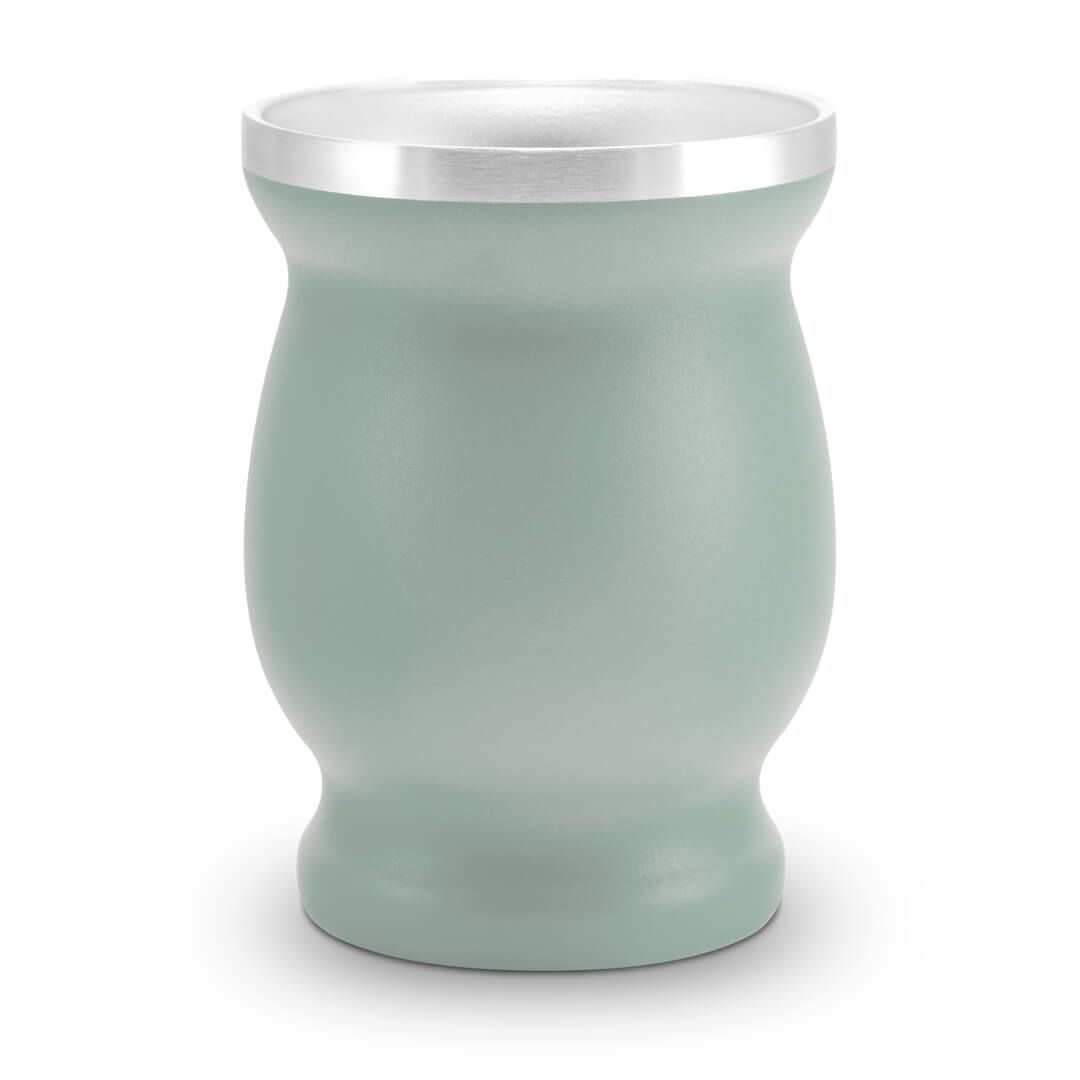 Mate Becher Edelstahl grün