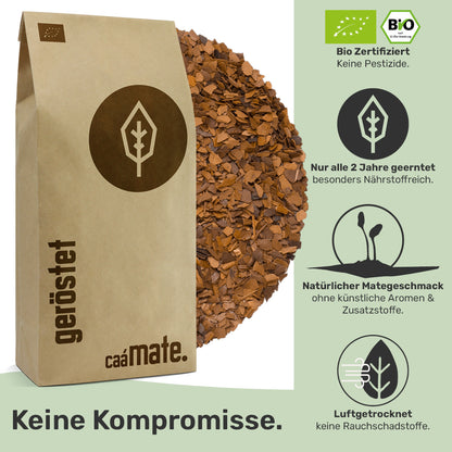 [NL]geröstet Mate Tee bio zertifiziert nur alle zwei jahre geerntet ohne künstliche Aromen und Zusatzstoffen Luftgetrocknet