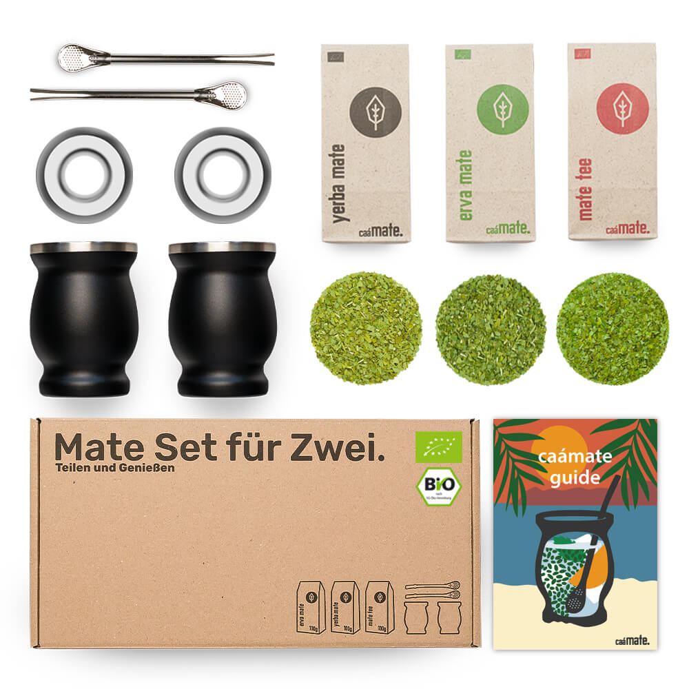[NL]Mate Tee Set fuer zwei Edelstahl schwarz caamate