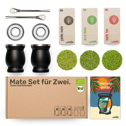 [NL]Mate Tee Set fuer zwei Edelstahl schwarz caamate