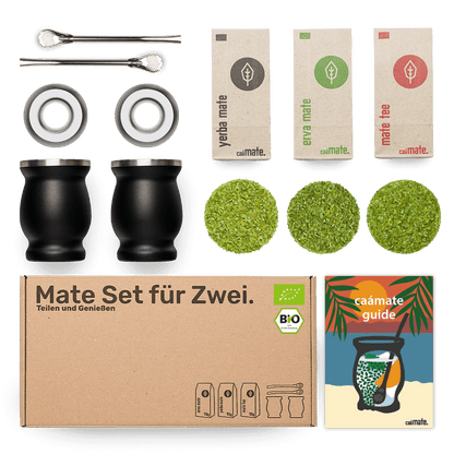 [NL]Mate Tee Set fuer zwei Edelstahl schwarz caamate