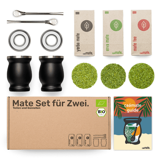 [NL]Mate Tee Set fuer zwei Edelstahl schwarz caamate